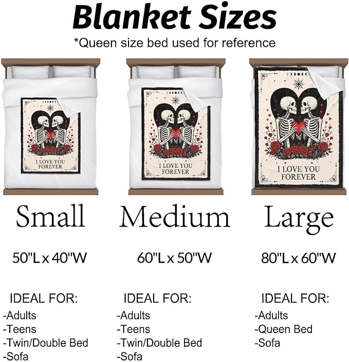 Printwoo Custom Blanket with Text Customized Blanket Happy Thows Personalized Blanket Customize Valentines Day Gifts for Mom Dad Couple Girlfriend Boyfriend Wife Husband