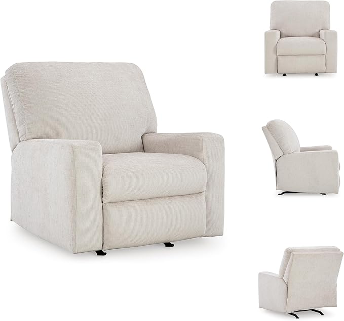 Signature Design by Ashley Aviemore Casual Rocker Recliner, Light Gray