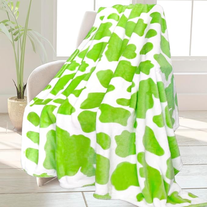 HSEEC Green Throw Blanket Fleece Cozy Blankets & Throws Soft Throw Blankets for Couch