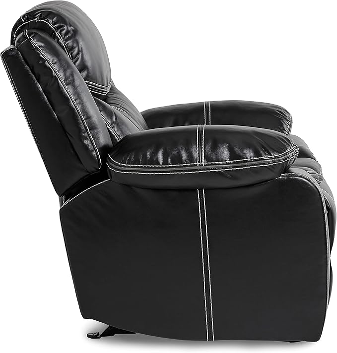 Lexicon Bay Manual Glider Reclining Chair, Black