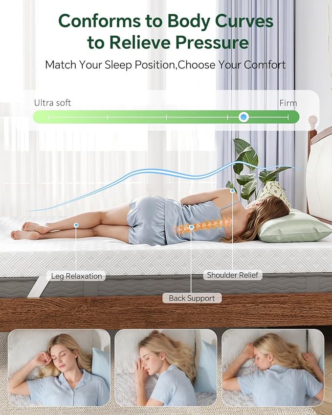 College Dorm Room Essentials Twin XL Mattress Topper,Gel Memory Foam Mattress Topper 3 inch Twin XL Size Bed Topper,Firm Mattress Pad,Bamboo Rayon Cover Removable & Washable,Non-Slip Zipper