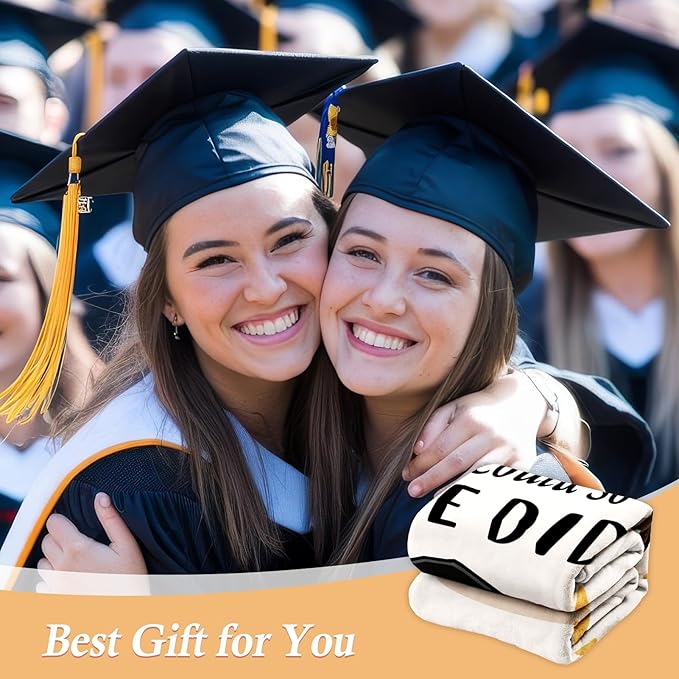 Graduation Gift for Her 2026, Flannel Soft Graduation Blanket for Women Decor - High School College Graduations Gifts for Women, Congratulation Masters Degree Phd Graduates - 50" x 60"