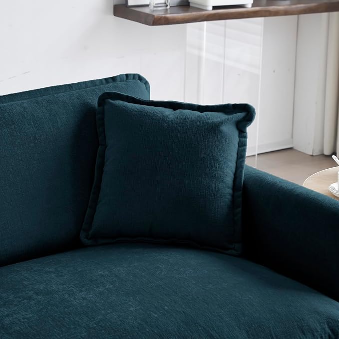 ERYE U-Shaped Oversized Sectional Sofa Modern Deep Seat Reversible Chaises Sofa&Couch with Movable Ottomans and 6 Pillows, Modular Sleeper Upholstered Couch for Living Room, Apartment, Studio, Office