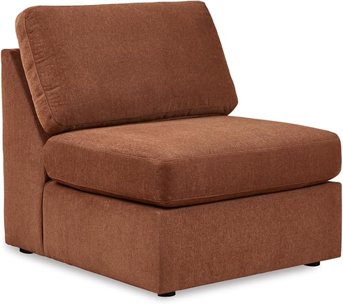 Signature Design by Ashley Modmax Urban L-Shaped Left-Arm Facing Modular Stain Resistant 3-Piece Sectional with Chaise, Reversible Cushions and 2 Accent Pillows, Orange