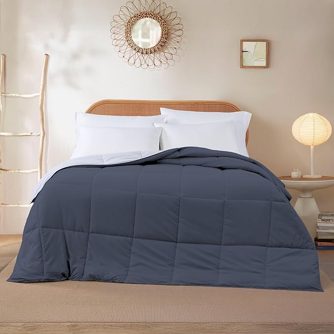 Modern Threads Down Alternative Reversible Comforter Denim/Cloud Blue Queen