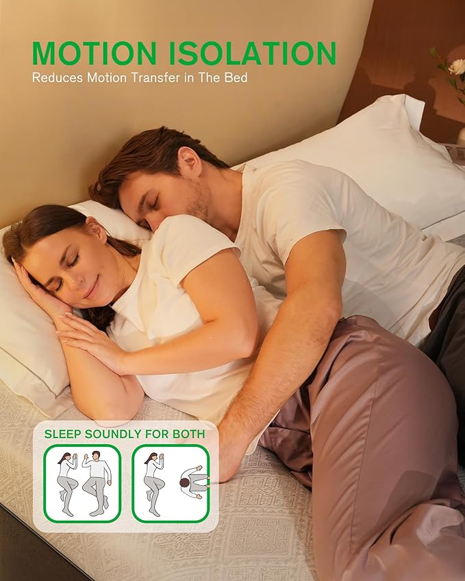 Life Balance 8 Inch Queen Size Mattress, Cooling Gel Memory Foam Mattress in a Box, Made in USA Queen Mattresses, Motion Isolation, Pressure Relief, Medium Firm, CertiPUR-US Certified, CY-8-Q