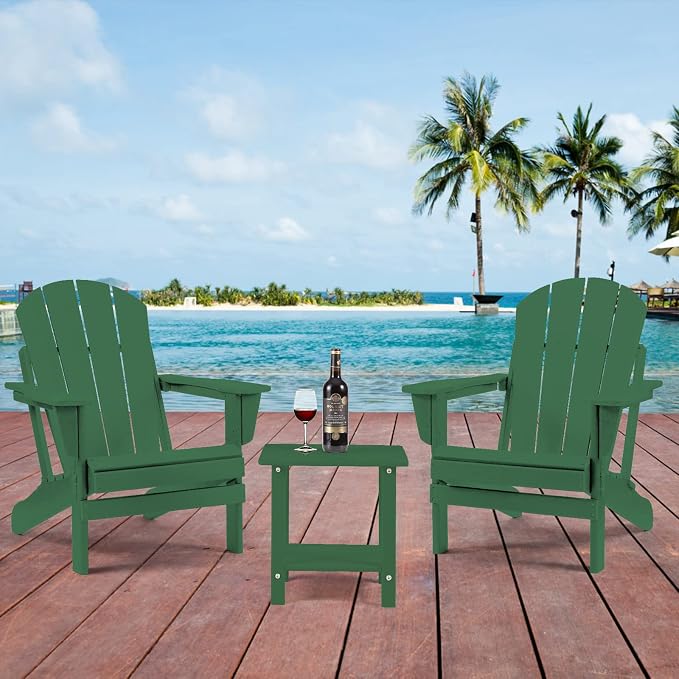 Apolimi Adirondack Outdoor Side Table, 2-Tier Sturdy Patio End Table Weather Resistant, 16.5" Solid Side Table for Patio, Pool, Porch - Image 6