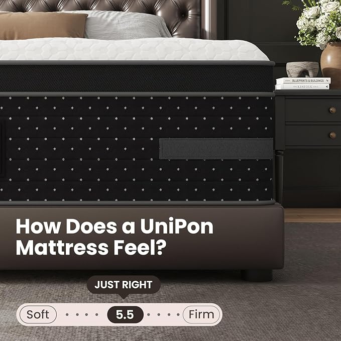 Firm Queen Mattress 10 Inch, Deep Sleep Hybrid Mattress in a Box with Extra Lumbar & Shoulder Support for Couples and Pain Relief, Hotel Collection- Fiberglass Free - 365 Night Trial