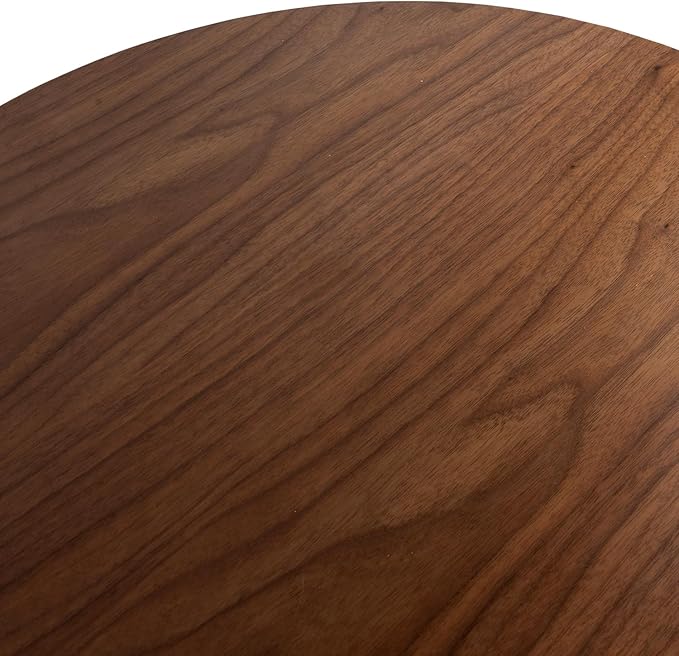 2-Tier Round Coffee Table Wood Nesting Side Table (Walnut Side Table, 16x16x20)