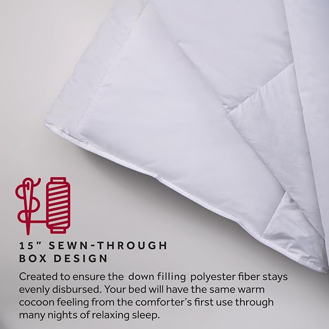 Marriott Down Alternative Duvet Insert - Hotel Bed Comforter with Sewn-Through Box Design - King