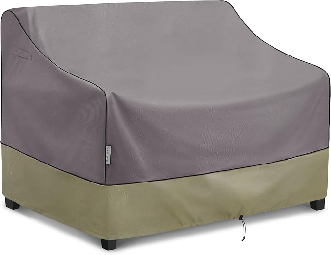 KylinLucky Heavy Duty Waterproof Patio Sofa Cover 58 x 32.5 x 33 inches, All-Weather Outdoor Loveseat Cover with Air Vents & Straps, Grey by KylinLuckyOutdoorFurnitureCovers