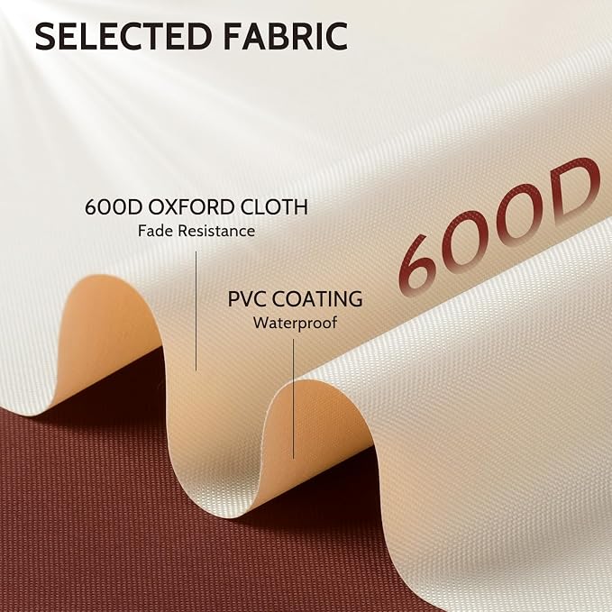 COSFLY Outdoor Furniture Covers Waterproof for Sofa, Patio 3-Seater Sofa Covers for Outside Heavy Duty Fits up to 80W x 33D x 32H inches Brown - Image 4