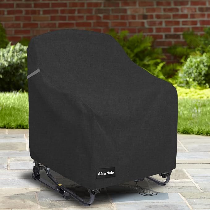 ANartcle Rocking Chair Covers for GCI Outdoor 37072 Chair,Freestyle Rocker Cover,Waterproof Heavy Duty Outdoor Camping Chair Covers, (26 W x 27 D x 34 H inches) Black. - Image 6