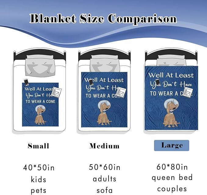 Get Well Gifts for Women & Men - Inspirational, Humor & Cancer Care Gifts - Thinking Of You Blanket for Men & Women - 60"x80"