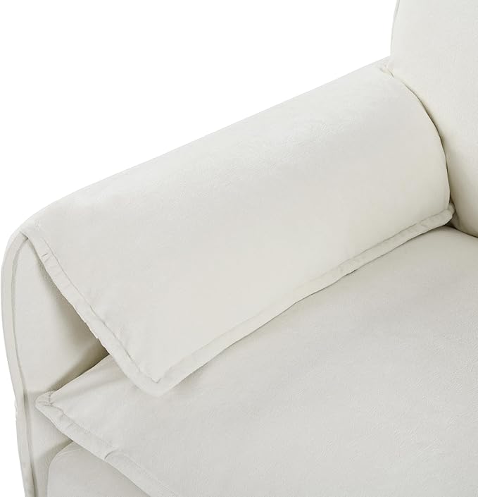 109-Inch U-Shaped Sectional Cloud Sofa Oversized Modular 5 Seaters Sofa Couch with 2 Ottoman Chaise and Pillow Armrest, Chenille Upholstered Convertible Cloud Couch