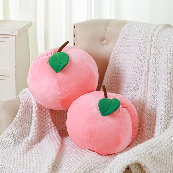 Beeveer Peach Plush Decorative Gift Cute Fruit Plush Pillow Kawaii Hugging Plushies Soft Novelty Cushion Seat Home Room Decor