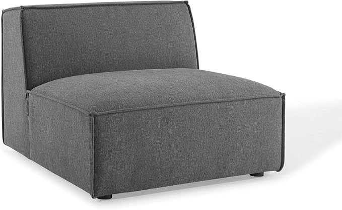 Modway Restore 5-Piece Upholstered Sectional Sofa in Charcoal