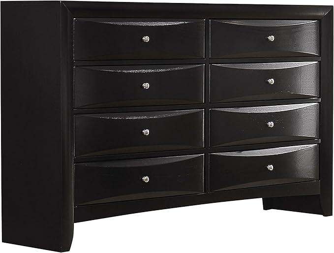 Coaster Home Furnishings Briana Transitional 5-Piece Bedroom Set Queen Size Storage Bookcase Bed Frame 56-inch Headboard Black 202701Q-S5