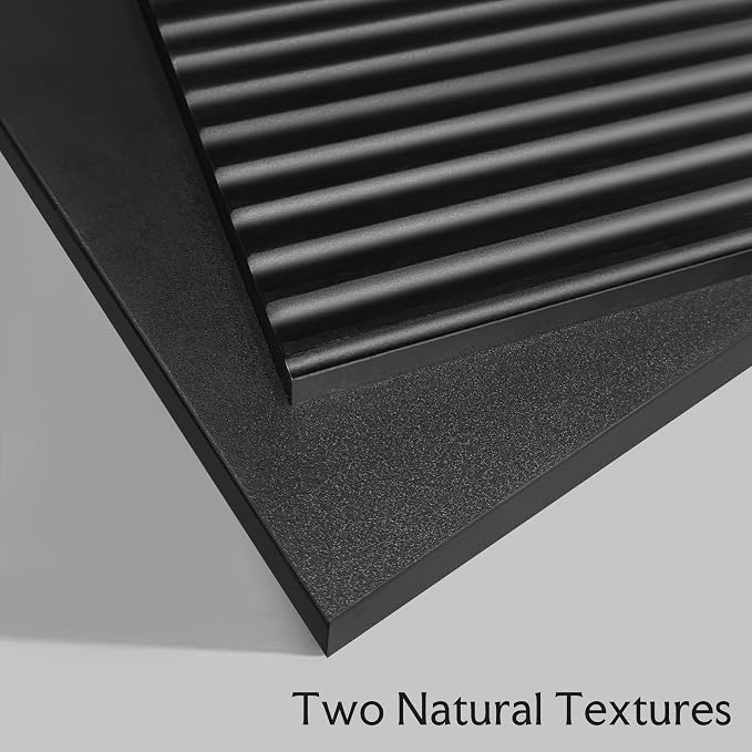 Wood Night Stand Fluted for Bedroom 3 Drawers End Tables Nightstand, Storage Modern Side Table Natural Black Bedside Table - Image 4