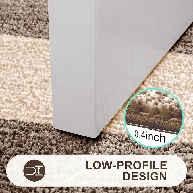 Kitinjoy Indoor Outdoor Door Mat, 59x20 Non-Slip Absorbent Dirt Trapper, Low-Profile Washable Inside Entrance Front Floor Mat, Sturdy Soft Entry Doormats for Entryway, Light Brown - Image 4