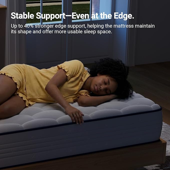 Avenco 6 Inch Twin XL Mattress for Deep Sleep, XL Twin Mattresses with Innerspring for Pressure Relief, Foam and Spring Hybrid Breathable Cover CertiPUR-US Certified Bed Mattress in a Box