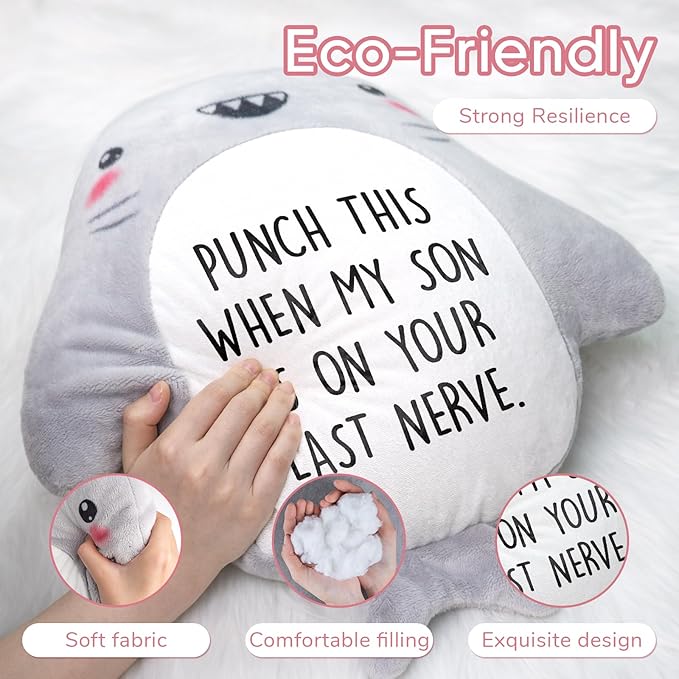 Funny Daughter in Law Gifts - Novelty Cute Shark Pillow- Mothers Day/Wedding/Bridal Shower/Birthday Gifts for Daughter in Law, Future DIL, Sons Girlfriend, 15?€???15?€?