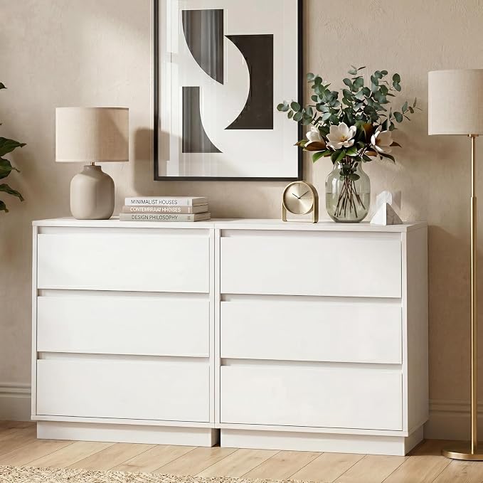 RoyalCraft White Nightstand with 3 Drawers Storage, 23.6" Modern Night Stand for Bedroom, Large Bedside Table, End Table for Closet - Image 7