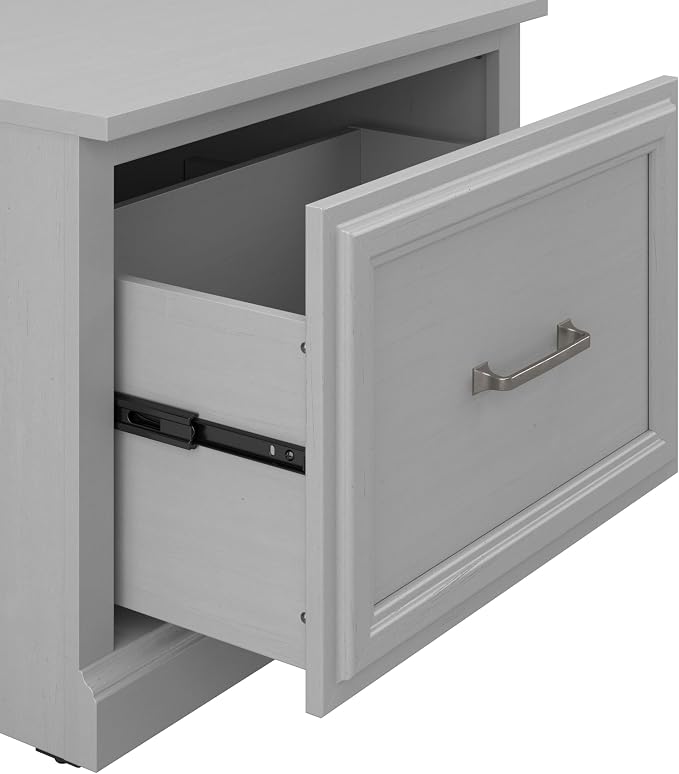 Bush Home Woodland 24W Hall Tree and Small Shoe Bench with Drawer in Cape Cod Gray | Narrow Foyer, Mudroom, Entryway Storage - Image 6