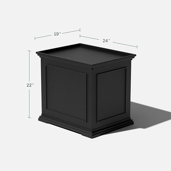Veradek Brixton Tray Table - 2-in-1 Outdoor Side Table with Storage and Tray for Patio/Porch | Durable All-Weather Resistant | Classic & Functional - Image 3