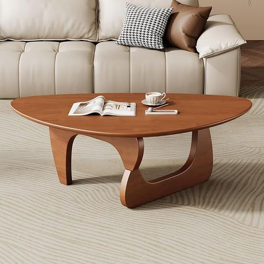 Mid Century Modern Coffee Table - Walnut Wooden Coffee Table for Living Room,Center Table Suitable for Bedroom Living Room Reception Office Tables (Walnut, Medium 39.5 * 27 * 16in)