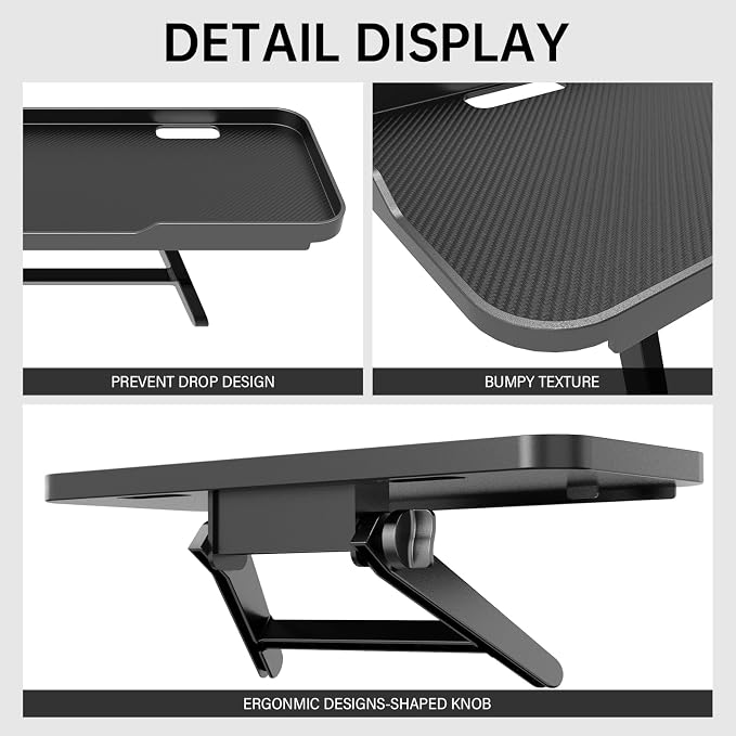 CABTE Adjustable Steel TV Top Shelf, Floating TV Stand, Universal Monitor Shelf for Soundbar, Game Console, Cable Box, Router Shelves (11.8 x 4.9 inch) - Image 5