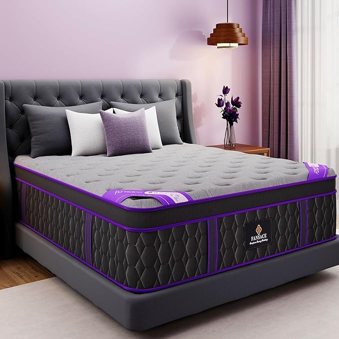 FANSACE California King Mattress, 14 Inch Deluxe Hybrid Cal King Mattress in a Box, Cooling-Gel Memory Foam & Pocket Springs, Medium Firm, Pressure Relief, Extra Edge Support [2026 Upgraded Support]