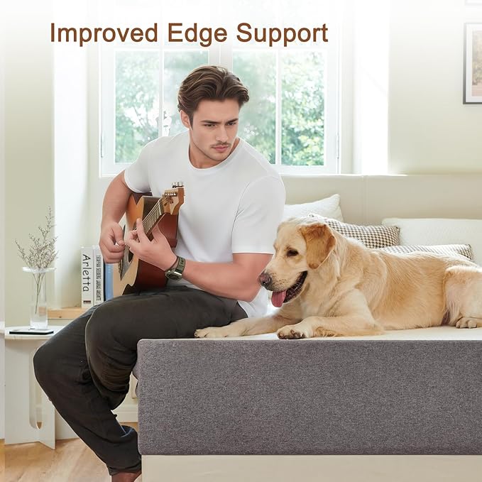 Full Size Mattress,8 Inch No Fiberglass Gel Memory Foam Full Mattress in a Box,Pressure Relief with Medium Firm Support,75" X 54" X 8",Medium Firm,Grey