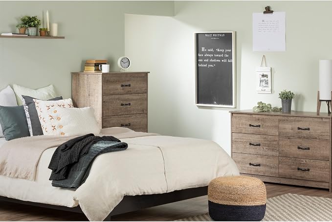 South Shore Tassio 1-Drawer Nightstand-Weathered Oak - Image 2
