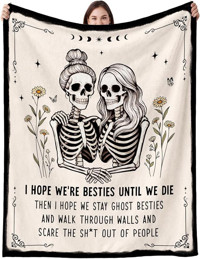 Bestie Gifts for Women, Flannel Soft Best Friend Blanket Decorations, for Women, Bestie BFF Bestfriend Present for Female - 50" x 60"