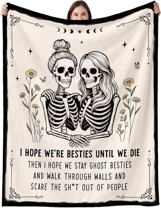 Bestie Gifts for Women, Flannel Soft Best Friend Blanket Decorations, for Women, Bestie BFF Bestfriend Present for Female - 50" x 60"