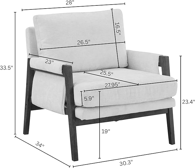 Roundhill Furniture Kelly Mid-Century Modern Accent Armchair, Yellow
