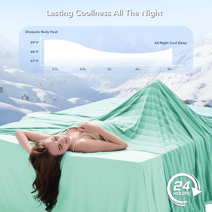 GOHERO Cooling Blanket Throw- 50"x60" Summer Cooling Throw Blanket for Hot Sleepers Arc-Chill Q-Max >0.45 Cool Fiber, Keeps Cool for Night Sweats, Soft Lightweight Sofa Blankets for Kid Adults