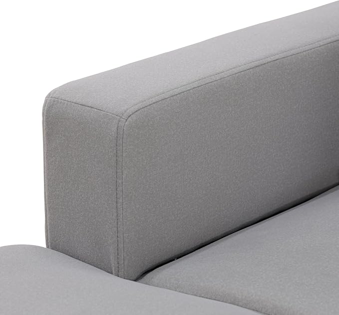 101 Inch LSectional Couches for Living Room Furniture Sets, 4 Seat Modular Sectional Sofas with Removable Chaise, L Shaped Couch Set with 2 Armrest for Apartment, Light Grey