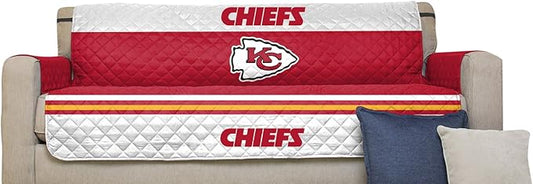 Pegasus Sports NFL Unisex NFL Sofa Couch Reversible Furniture Protector with Elastic Straps, 75-inches by 110-inches