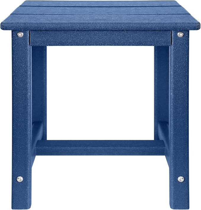 GARDENSTAR Adirondack Square Side Table,one-Tier Outdoor end Table, Patio Side Table for Pool,Porch,Backyard,Relaxing Companion (Blue) - Image 8