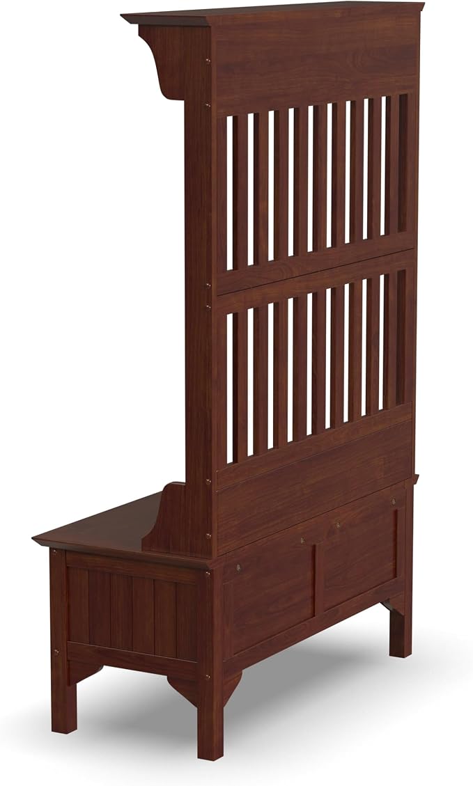 Homestyles General Line Cherry Hall Tree with Bench - Image 9
