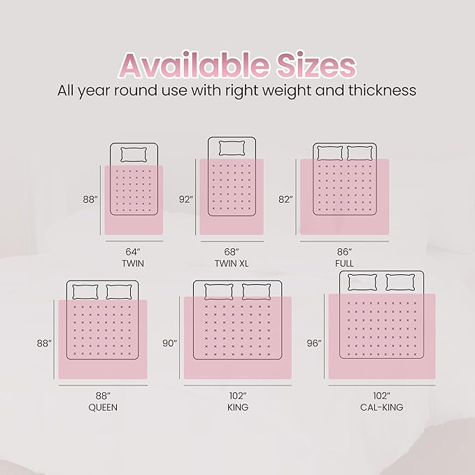 Utopia Bedding Twin Comforter Duvet Insert, Quilted Pink Comforter with Corner Tabs, Box Stitched Down Alternative Comforters Twin Size 64 x 88 inches