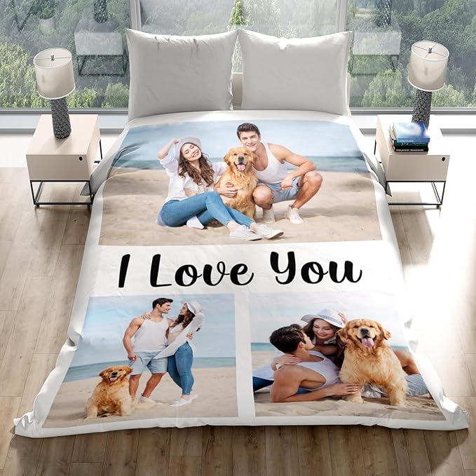 inkArts Personalized Photo Blankets, Customized Blankets with Pictures, Fleece Throw Blanket, 30x40 inches, Lightweight, Durable, Machine Wash, Unisex, Christmas Theme