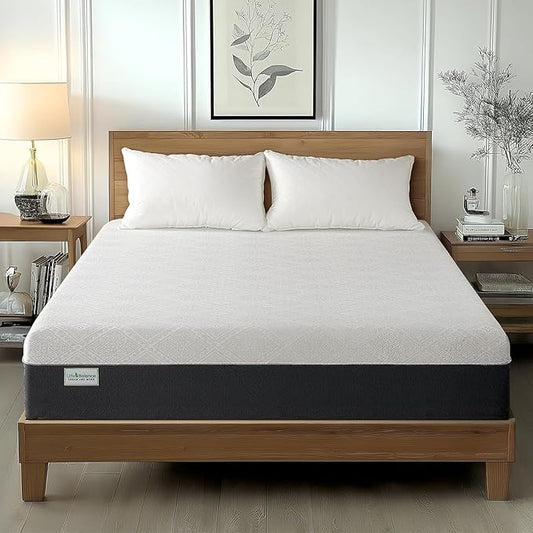 Life Balance King Size Mattress, 10 Inch Cooling-Gel Memory Foam King Bed Mattress Made in USA, Pressure Relief, Motion Isolation, Breathable Fabric, Mattresses in a Box for Optimal Sleep Quality