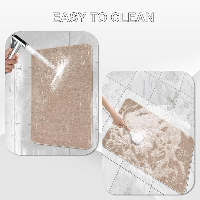 1/10 Inch Ultra Thin Indoor Door Mat, Long-Lasting & Maximum Non-Slip Rubber Backing, Washable & Stain-Resistant Entryway Mats with Powerful Dirt Trapper for Various Entrance, 29''X17'', Khaki - Image 7
