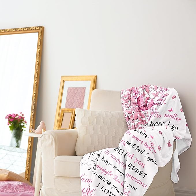 Grandma Gifts, Gifts for Grandma Birthday, Great Grandmother Birthday Gift Blanket 60"x 80", Best Grandmother Grandmom Nana Gift