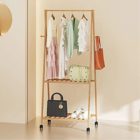 VECELO Coat Rack Freestanding, Entryway Hanger Stand, Umbrella Holder, Hall Tree With Hooks, Floor Standing Metal Tree Stand,Oak by VECELO