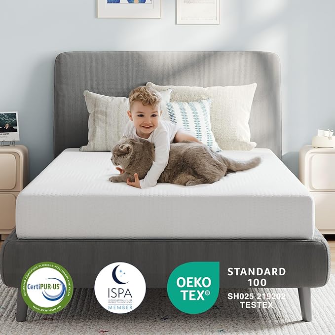 Avenco Full Size Mattress, 8 Inch Full Mattresses with Gel Memory Foam for Cool Night & Pressure Relief, Medium Plush Feel with Motion Isolating