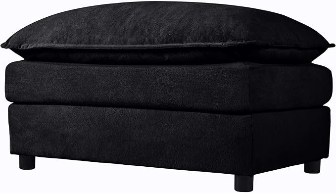 143-Inch U-Shaped Sectional Cloud Sofa Oversized Modular 6 Seaters Sofa Couch with 2 Ottoman Chaise and Pillow Armrest, Chenille Upholstered Convertible Cloud Couch